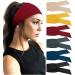TERSE Adjustable Headbands for Women Non Slip Fashion Knotted Headbands Tie Headbands for Women's Hair Non Slip for Workout Sports Headbands Color-B