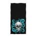 Naanle Cool Skull with Octopus Tentacles Pattern Soft Large Hand Towels for Bathroom, Hotel, Gym and Spa (16" x 30",Black) Skull (Print)
