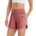 G4Free Athletic Shorts for Women 5 Inch Running Shorts with Pockets Lightweight Workout Shorts for Tennis Gym Exercise Taupe Large