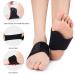 Arch Support for Plantar Fasciitis Relief | Adjustable Gel Sleeves for Flat Feet & High Arches - 1 Pair (Black - Buy Online on GoSupps.com