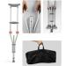 LINYUES Armpit Walking Stick Folding Crutches for Adult Disabled Elderly Adjustable Armpit Crutches Lightweight Aluminum Medical Crutches Silver (1 Pair) Anniversary - Buy Online on GoSupps.com