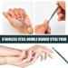 VUHSGTE 2-in-1 Nail Cuticle Remover Trimmer Nail Care Tool Cuticle Pusher Nail Polish Remover for Manicures and Pedicures Stainless Steel - Buy Online on GoSupps.com