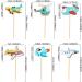 Morndew 24 PCS Helicopters Propeller Aircraft Airplane Cupcake Toppers for Aviation Theme Party Birthday Party Wedding Party Baby Shower Decorations - Buy Online on GoSupps.com