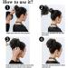 Medium Brown Wavy Hair Bun Updo Extension | Messy Bun Chignon Ribbon Ponytail Donut | 30g Curly Hairpiece - Buy Online on GoSupps.com