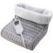 Mobiclinic electrical foot warmer wool and fleece very low consumption European brand with automatic switch -off easy -to -wash inner lining 3 temperature levels 30 x 30 x 24 cm gray