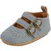 Baby Girls First Walking Shoes Mary Jane PU Leather Anti-Slip Princess Shoes - F Blue (0-6 Months) - Buy Online on GoSupps.com
