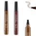 Makefullbeauty Eyebrow Makefullbeauty Waterproof Natural Eyebrow Pen Makefullbeauty Brow Pen Magical Waterproof Brow Pen Micro Fork Tip Precise Brow Pen Point Eyebrow Pencil Liquid Pen Makeup Light Brown+Red Brown