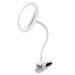 TUSHENGTU 6.5 10x Magnifying Mirror with Lighted Makeup Mirror Clip-on Portability  Adjustable goosenecks  dimmable Intelligent Lighting (White 10X)