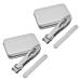 QWAMBVZE 2X Set Thick Toenail & Fingernail Cutter with Wide Opening Stainless Steel Kit for Men & Women Silver