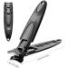 Anti Splash Nail Clippers Stainless Steel Toenail Clippers Long Lever Nail Clippers Heavy Duty Portable Fingernail Cutters Nail Care Tools for Thick Men Women Nails and Toes Black - Buy Online on GoSupps.com