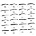 24 Reusable Eyebrow Template Set with Eyebrow Pen - Perfect for Beginners & Professionals | Brown Eyebrow Pencil Included - Buy Online on GoSupps.com
