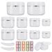 Firtink 10 Pcs Cosmetic Sample Jars 10ml/20ml/30ml/50ml/100ml Empty Refillable Cosmetic Container Pots Travel Jars with Lids Spatulas Tool and Labels for Makeup Creams Lotion Glitter Nail Powder