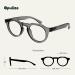 Opulize Rio Reading Glasses with Blue Light Filter | Flattened Frame for Men & Women | Spring Hinges | B53-1 +1.00 Magnification | Transparent Medium Gray - Buy Online on GoSupps.com