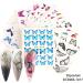 Manicure Adhesive Holographic DIY 3D Butterfly-shapeNail Decals Nail Art Nail Stickers - Buy Online on GoSupps.com