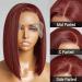 XZZ Reddish Brown Bob Human Hair Lace Front Wig 10 Inch 150% Density | Auburn Brown Short Brazilian Virgin Hair - Pre Plucked with Baby Hair - Buy Online on GoSupps.com