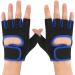 Demeras Unisex Outdoor Weight Lifting Gloves - Anti-Slip Breathable Fitness Gloves for Cycling and Sports Protection (Blue Black M) - Buy Online on GoSupps.com