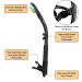 WACOOL Dry Top Snorkel with Comfortable Mouthpiece and One-Way Purge Valve - Ideal for Pool, Open Water, Scuba Diving, and Snorkeling - Black - Buy Online on GoSupps.com