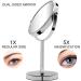 7-Inch Double Sided 1X/5X Magnifying Makeup Mirror with 360 Swivel - Travel Vanity Mirror with Stand - Buy Online on GoSupps.com
