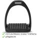 Compositi AMKA Soft Reflex Plastic Stirrup - Black Wide Non-Slip with Flexible Tread for Superior Performance | International Shipping Available - Buy Online on GoSupps.com