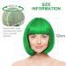 AOMIG Short Bob Wig for Women 3 Pack Short Green Bob Wigs Set with 2 Wig Cap Neon Fancy Dress Accessory Cosplay Party Wig Synthetic Straight Wig for Daily Halloween Decorations Green/B - Buy Online on GoSupps.com
