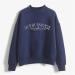Keepfit Women's O-Neck Solid Sweatshirt | Soft Lightweight Plus Velvet Pullover | Long Sleeve | Navy - Size Small - Buy Online on GoSupps.com