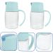 Zerodeko 2pcs Condiment Bottles Oil Vinegar Dispenser Kitchen Oil Dispenser Salad Dressing Dispenser Glass Jar Cheese Container Non Drip Olive Oil Pot Pp Soy Sauce Bottle Japanese-style 13.2X11X7.2CM Blue - Buy Online on GoSupps.com