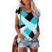 Women's Dressy Casual Sleeveless & Short Sleeve Tops | Blue Summer Shirts - X-Large - Buy Online on GoSupps.com