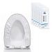 PMELCXD 20 PCS Toilet Seat Covers Disposable - Disposable Non-Woven Individually Wrapped Toilet Seat Shields Travel Accessories for Adults Kids(White)