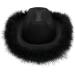 Pink Feather Boa Cowgirl Hat for Teens & Women - Ideal for Bachelorette & Cowboy Themed Parties | Black - Buy Online on GoSupps.com