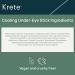 KRETE Cooling Under-Eye Stick | Remove Dark Circles & Puffiness | Vegan Cruelty-Free Liposomal Caffeine & Tripeptide-5 | 0.5oz - Buy Online on GoSupps.com