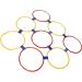 Sensory Training Hoops Hand Foot Coordination Balance Exercise Free Combination 10pcs Eco Friendly Hopscotch Hoop for Jumping Activities Dia 47cm / 18.5in - Buy Online on GoSupps.com