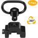 LONSEL 360 Rotation Picatinny Sling Swivel Mount + 2 Point Traditional Sling Rail Mount - Black - Buy Online on GoSupps.com