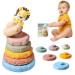 Baby Stacking Toys,Ring Stacker 7pcs,Newborn,Infant 0-3-4-6-12 Months Old Montessori Brain Developmental&Early Educational Learning,Soft Teething&Sensory Stackable Toys for 1 Year Old Boys&Girls Gifts