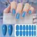WOKOTO 12 Sheets Blue Series Nail Polish Strips - Solid Nail Stickers & Full Gel Nail Wraps for Women & Girls | Easy Stick-On Nails Kits - Buy Online on GoSupps.com