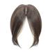 Mono Topper Human Hair Wig 11" Middle Part Clip in Hairpiece for Women with Thinning Hair