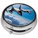 Aircraft Fighter Jets Mini Round Pill Box | 3 Compartment Travel Organizer | Portable Medicine Case for Home & Office - Buy Online on GoSupps.com