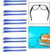 2 Set of 10 Silicone Temple Tips - Soft Cover Comfort Cushions in Blue (6.9 x 0.7 cm) - International Shipping Available - Buy Online on GoSupps.com