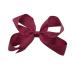 Topkids Accessories 12cm Ribbon Hair Bows Hair Clip Hair Bows for Girls Hair Clips Women Girls Hair Clips Girls Hair Accessories Hair Bows Clips Crocodile Clips Hair Bows (Burgundy)