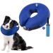NASJAC inflatable hinge dog & cat adjustable soft and comfortable dog collar leak protection with quick lock prevent pets from touching wounds and licking m+ blue after the operation