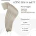 Buy Hetto Platinum Blonde Remy Hair Extensions | Real Hair #60 | 80g 35cm | Smooth Tresse for Sewing - Buy Online on GoSupps.com