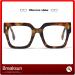 Trendy Oversized Blue Light Blocking Glasses for Men & Women - Big Square Frame Eyewear A1 Tortoise 63mm - Buy Online on GoSupps.com
