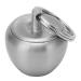 Stainless Steel Pill Case Apple Shape Mini Portable Metal Medicine Box Sealed Jar Keychain Pill Holder for Purse Pocket Necklace Outdoor Travel Keychain Pill Holder