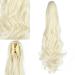 Ponytail Extensions 24inch Synthetic Claw Clip On Straight Ponytail Hair Extension Ponytail Extension Hair for Women Pony Tail Hair Hairpiece for Women(Color:60-01)