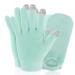 Codream Touch Screen Moisturizing Spa Gloves and Socks Set Gel Gloves and Socks Heal Eczema Cracked Dry Skin for Repair Treatment (Fuzzy Green)