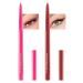 Pink & Red Gel Eyeliner 2 Colors Eyeliner Crayon Pencils Waterproof Long Lasting Smooth Smudge-Proof Matte Cream Waterline Eyeliner Eye Makeup for Women Delineadores De Colores Para Ojos(02+16)