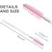 50 PCS Disposable Eyelash Brushes Mascara Wands - Crystal Pink | Makeup Applicator Tool Kit - Buy Online on GoSupps.com