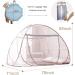 Portable Pop-Up Brown Mosquito Net Tent for Bed | Large Folding Netting with Net Bottom | Twin to King Size | L79xW71xH59 | 2 Entries - Buy Online on GoSupps.com