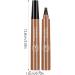 Four Claw Pen Waterproof Eyebrow Pen with 4 Forks Pencil Pen Liquid Pen Long Lasting Main Pen for Natural Makeup Light Brown - Buy Online on GoSupps.com