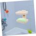 Anneome Soap Box House Draining Dish -mounted Soap Dishes Bathroom Decor Soap Holder for Shower Soap Stand Plastic Soap Dispenser Desk Topper Kitchen Double Layer White Drainer Rack Abs - Buy Online on GoSupps.com