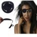Monocular Adjustable Soft Comfortable Black Eye Patch Washable Amblyopia Medical Eye Patch Pirate Suit for Adults and Children regardless of Left and Right Eyes (1)